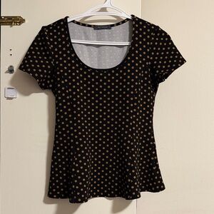 Forever 21 Black Top with Gold Dots
